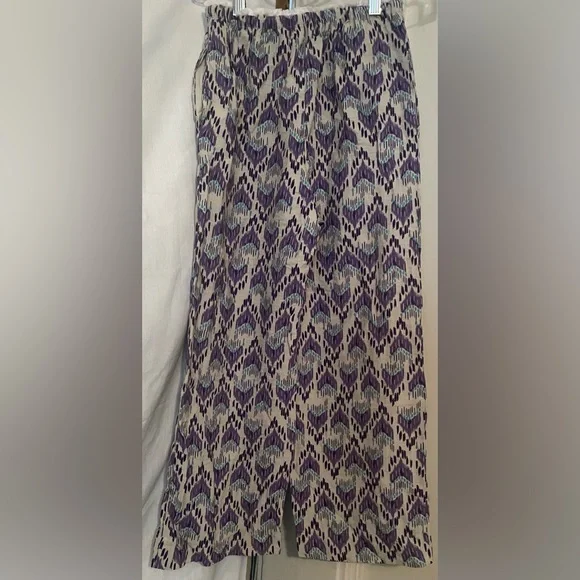 Zara Girls Wide Leg Pants Purple Print size 10 - Picture 4 of 5